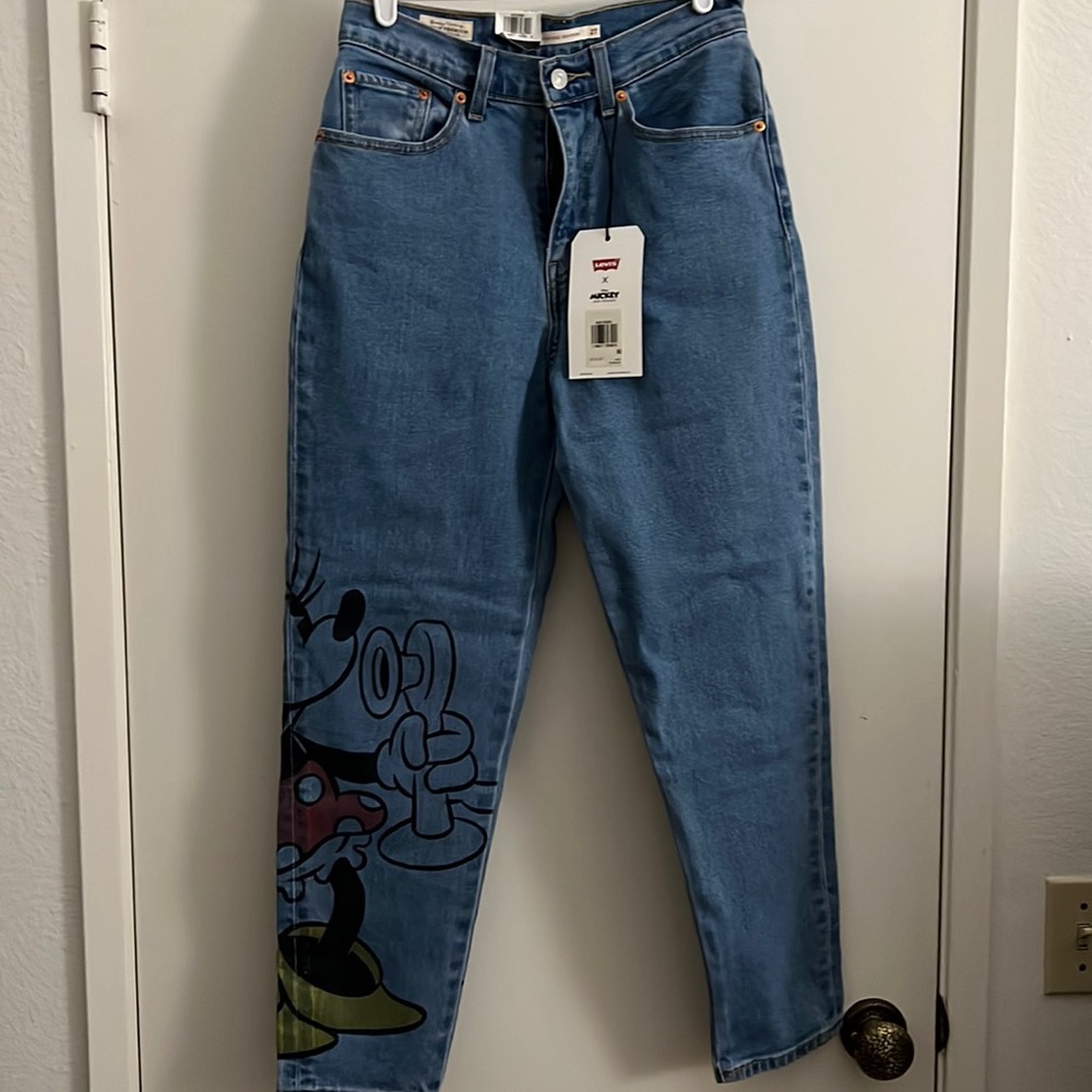 Levis x disney Minnie high rise boyfriend jeans